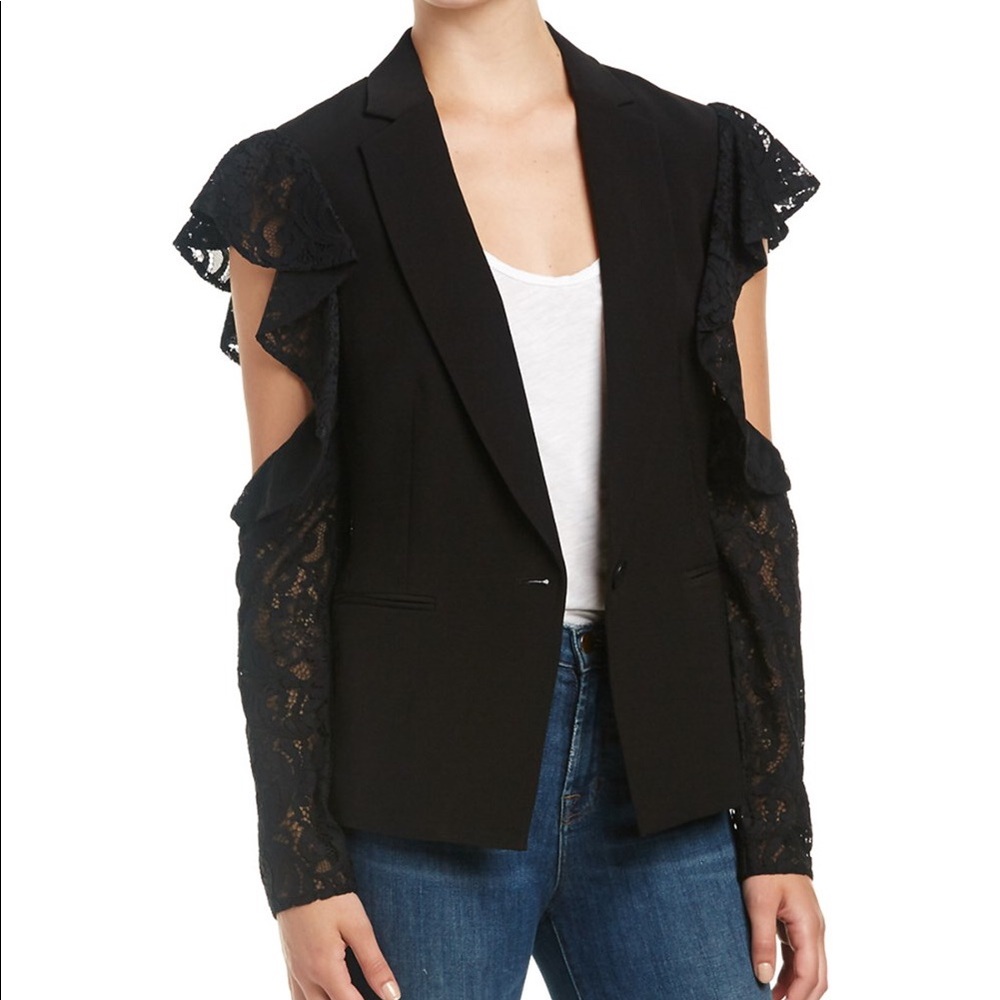 BCBGMaxAzria Lace Cutout Jacket